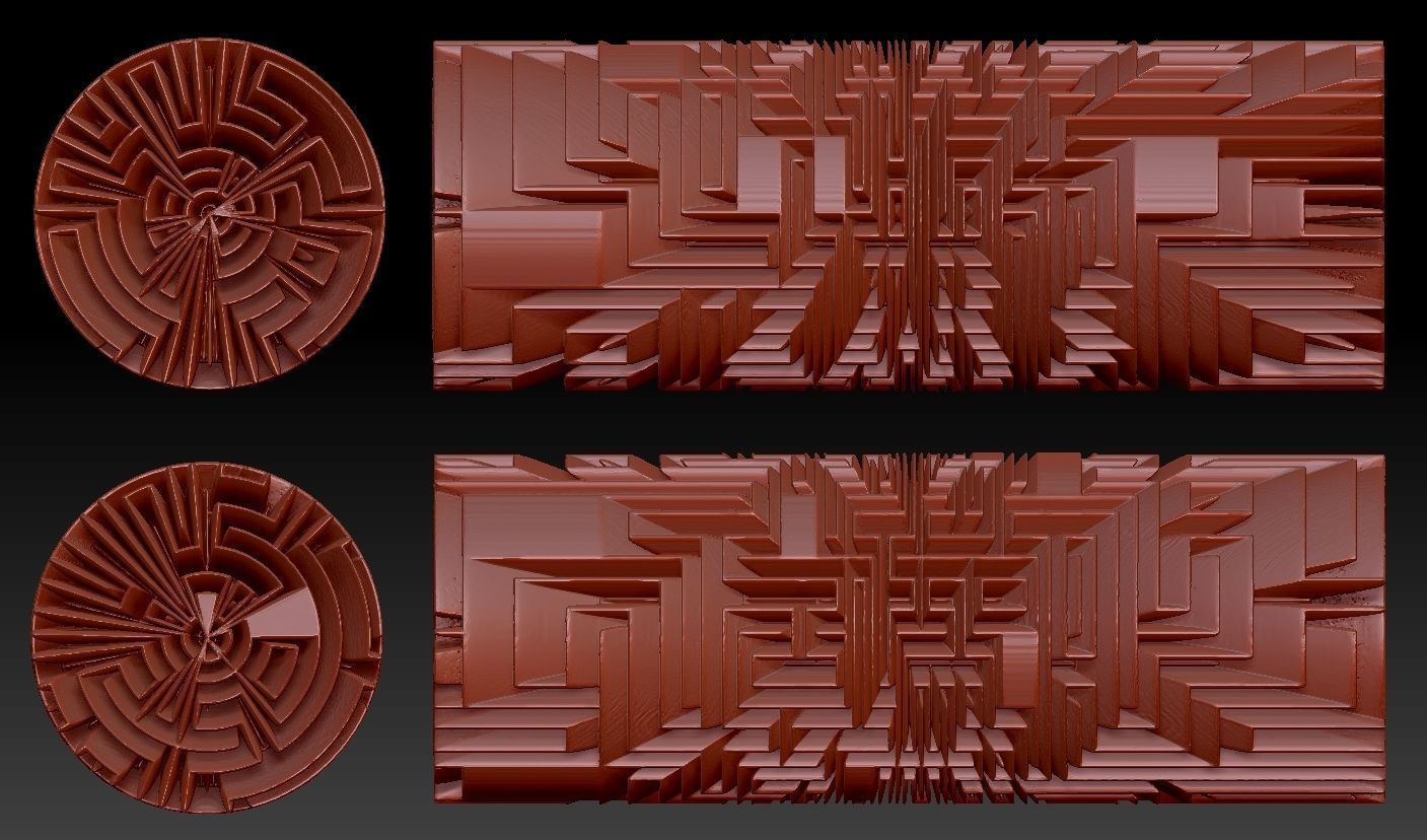 Maze Tube Abstract Item 3D model_2