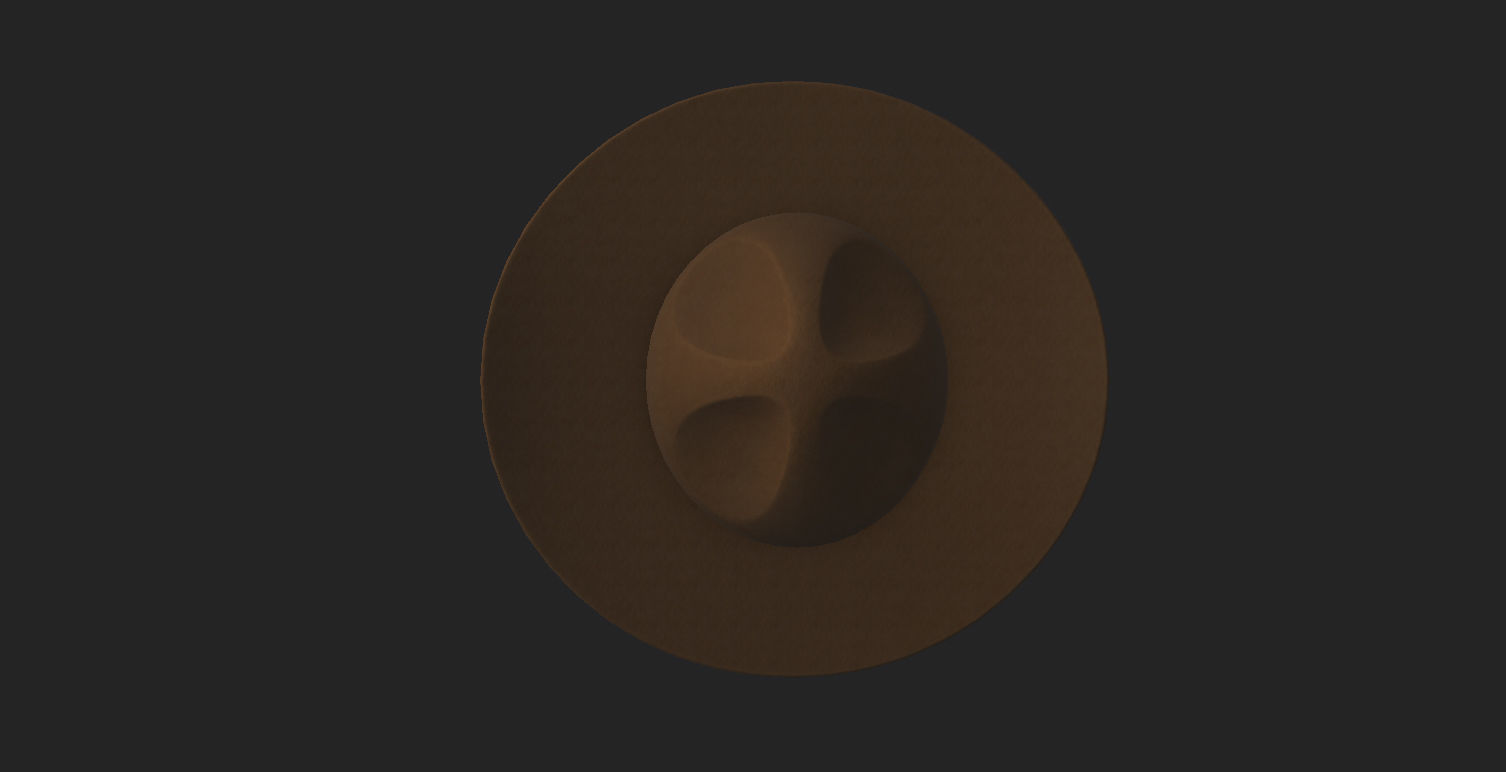 Drill Sergeant Hat  Low-poly 3D model_13