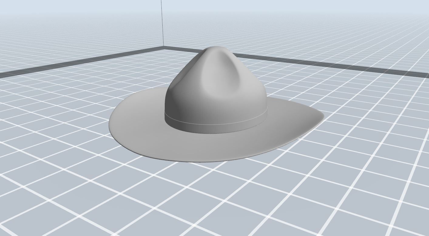 Drill Sergeant Hat  Low-poly 3D model_17