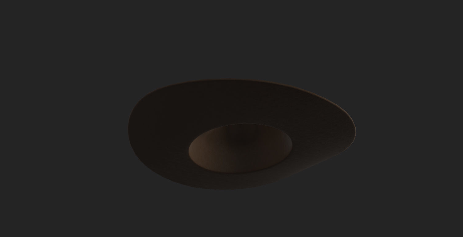 Drill Sergeant Hat  Low-poly 3D model_10