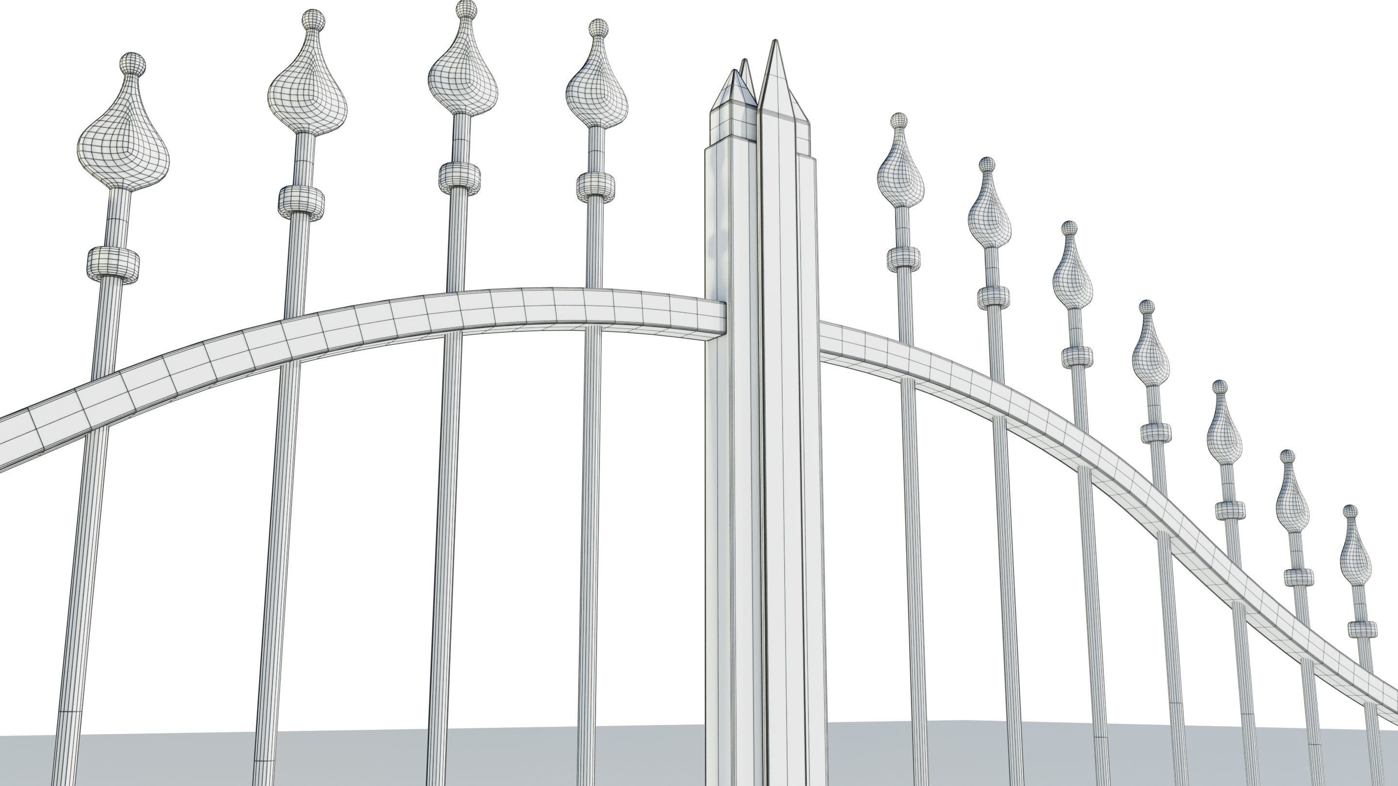 Wrought Iron Gate 5 3D model_19