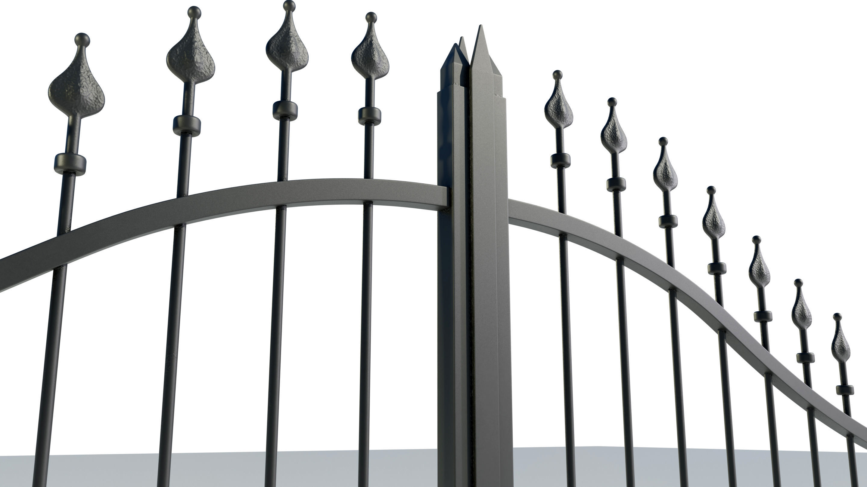 Wrought Iron Gate 5 3D model_8