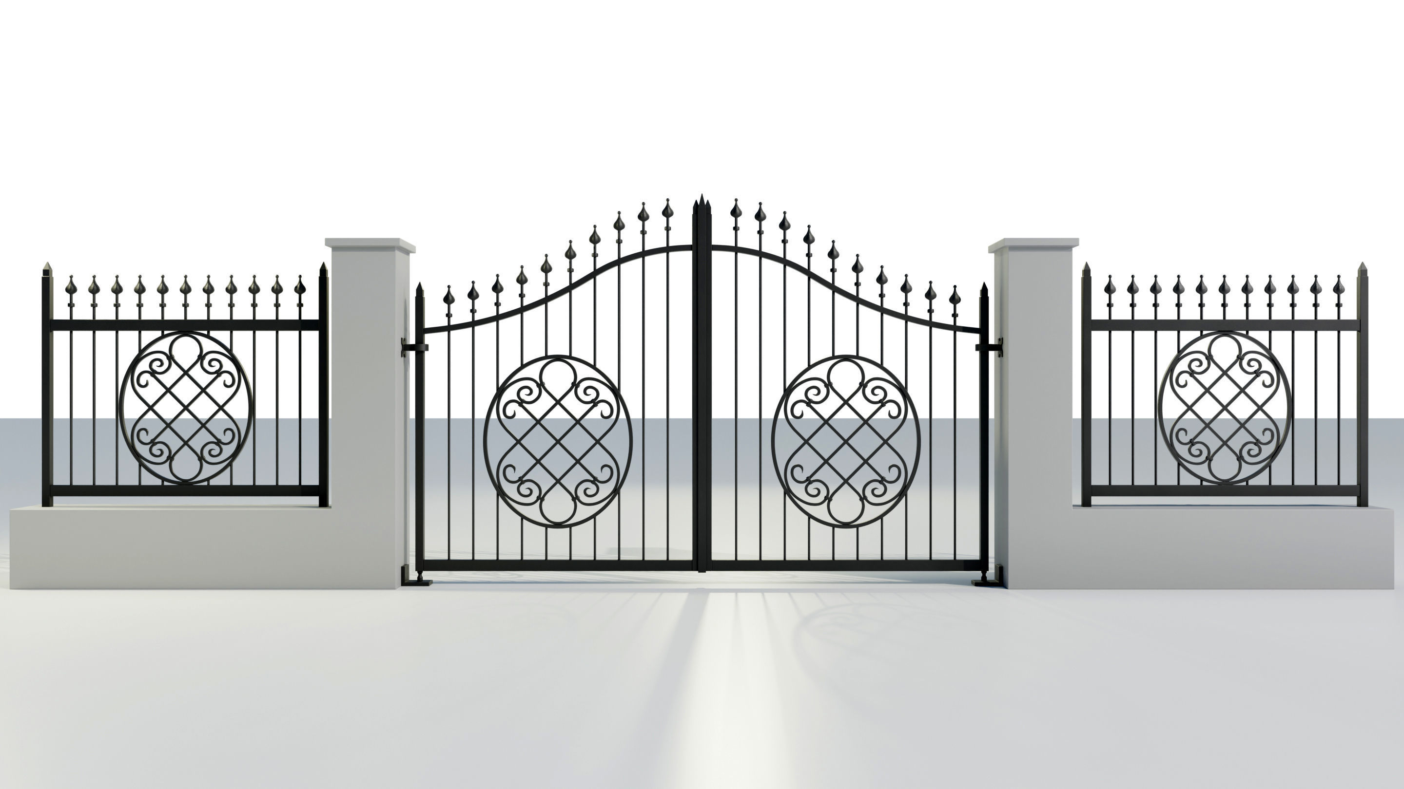 Wrought Iron Gate 5 3D model_7
