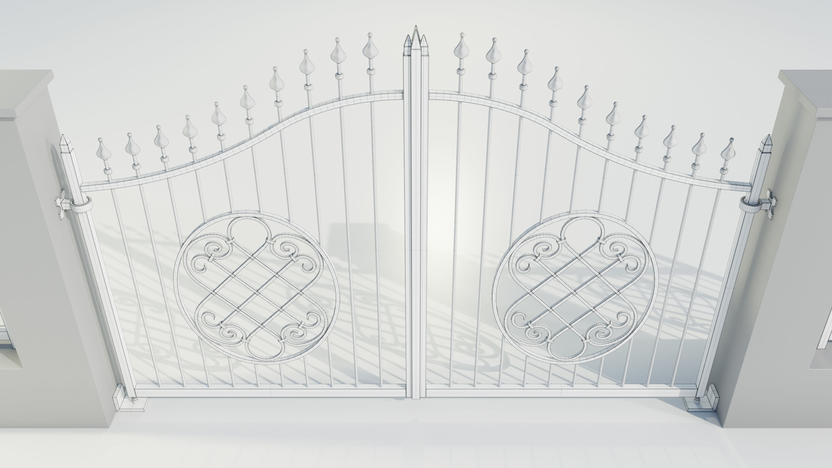 Wrought Iron Gate 5 3D model_22