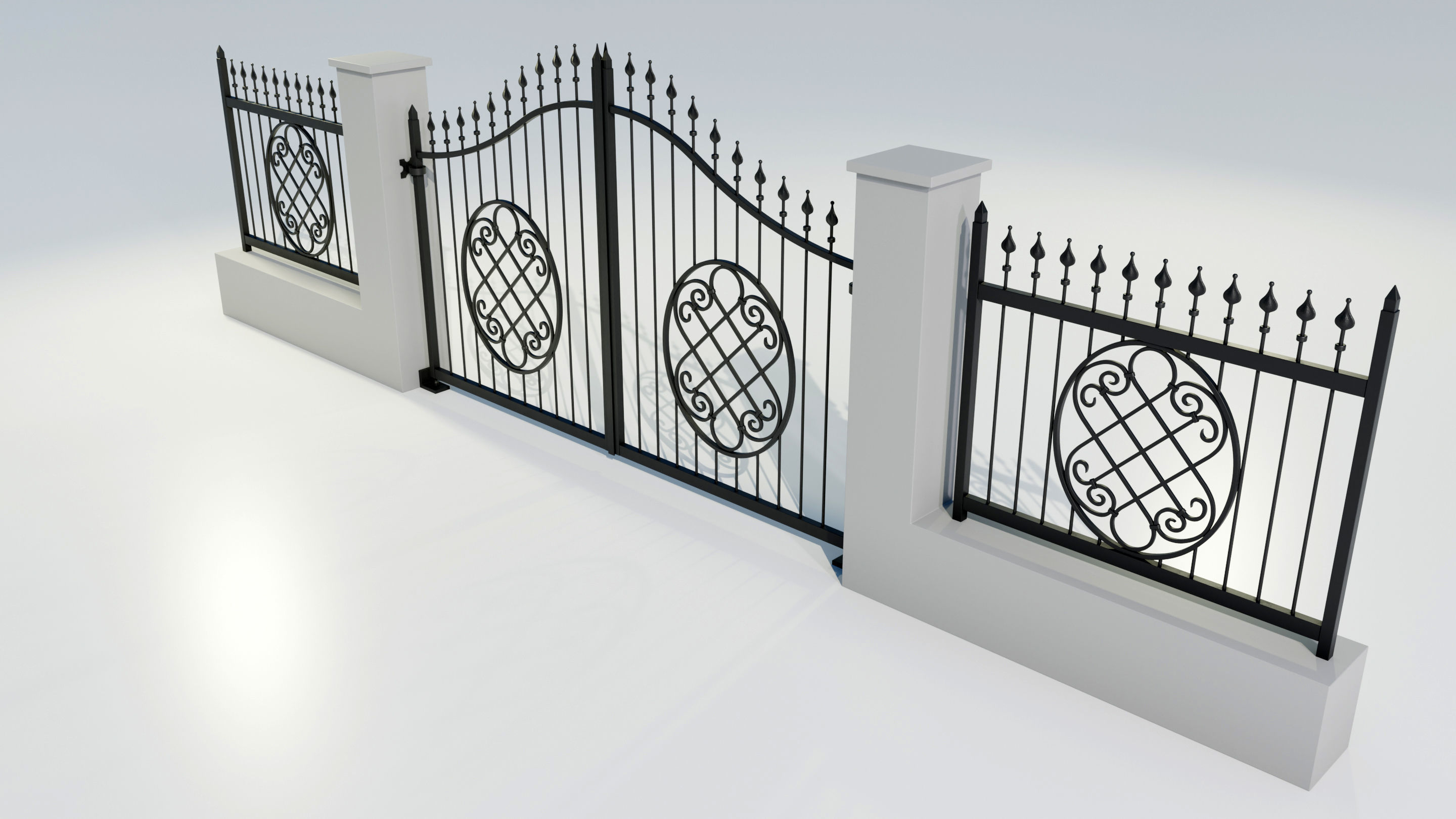 Wrought Iron Gate 5 3D model_3