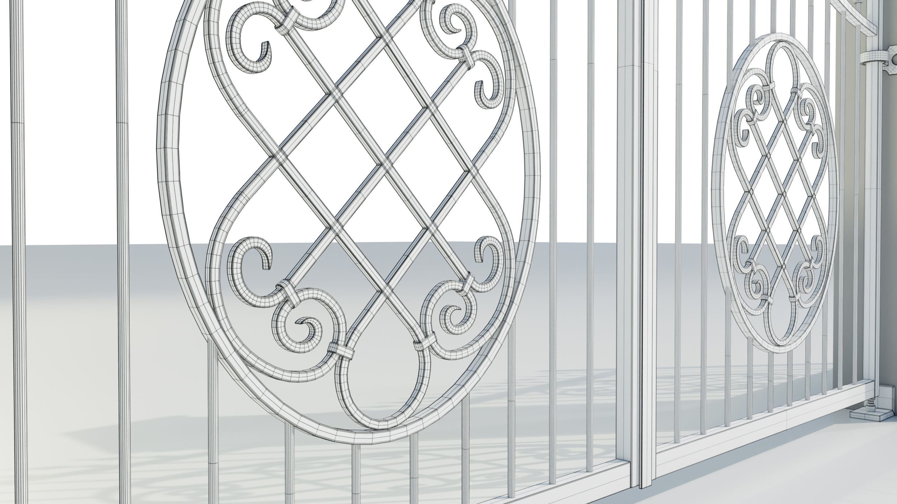 Wrought Iron Gate 5 3D model_21