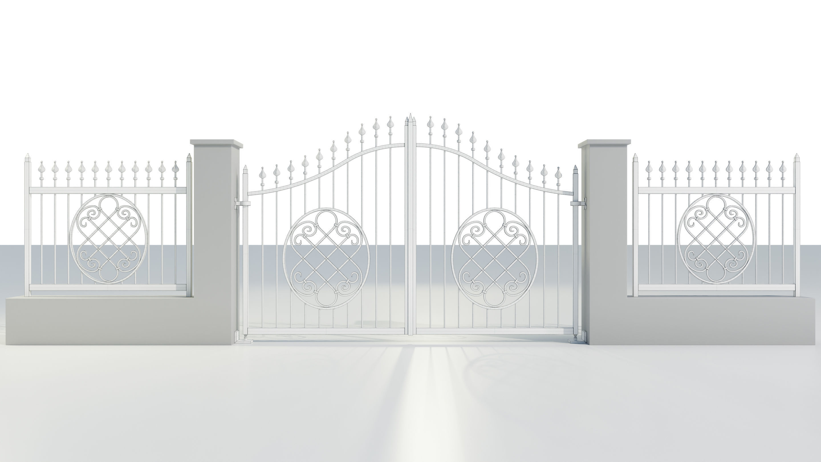 Wrought Iron Gate 5 3D model_18