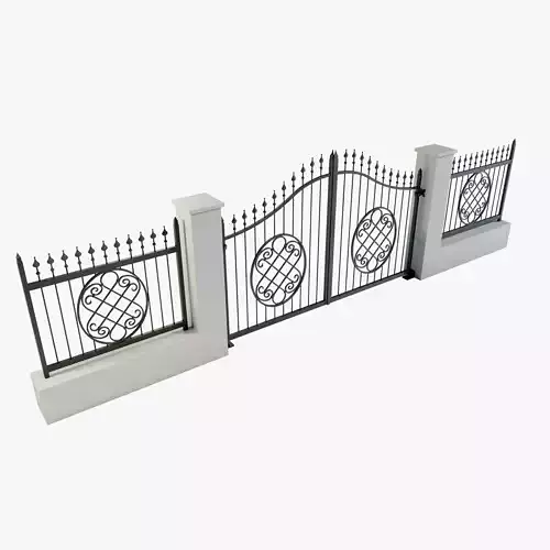 Wrought Iron Gate 5 3D model