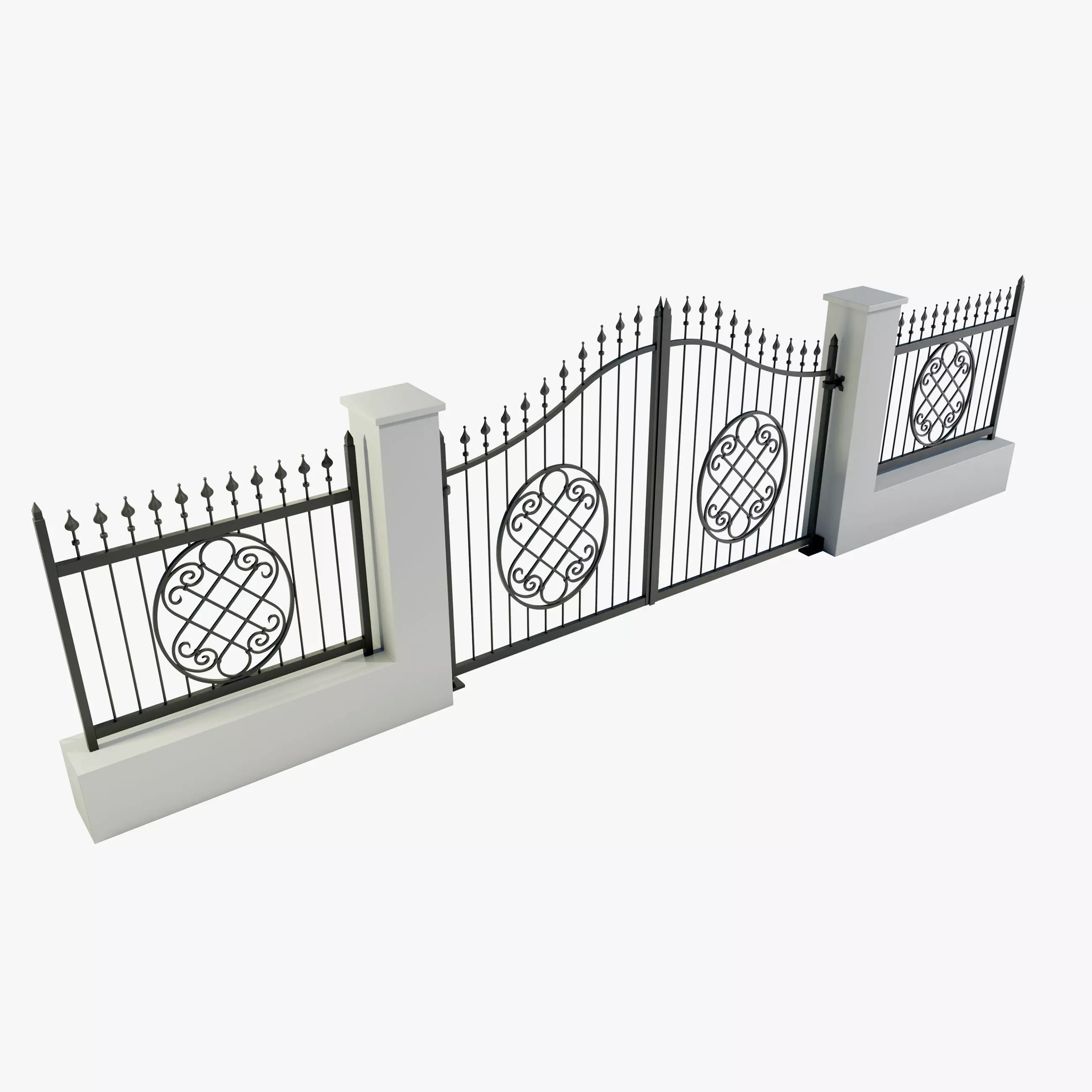 Wrought Iron Gate 5 3D model_0