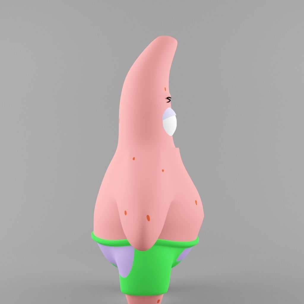 Patrick Star Low-poly 3D model_1
