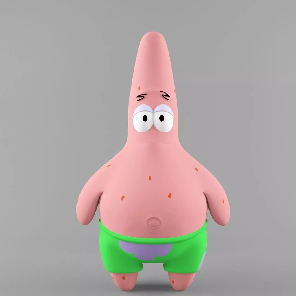 Patrick Star Low-poly 3D model_0