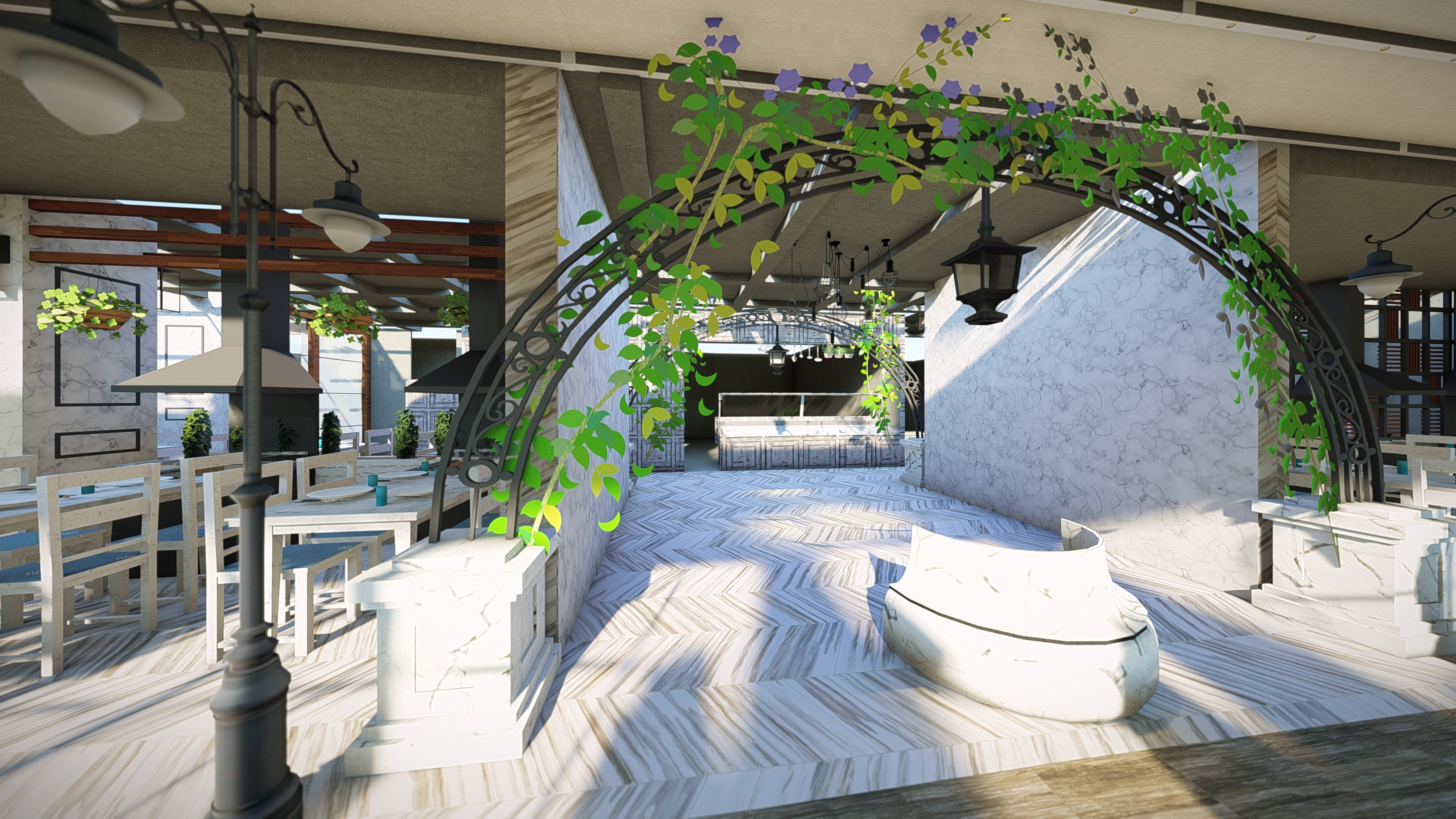 restaurant or other place to eat Low-poly 3D model_1