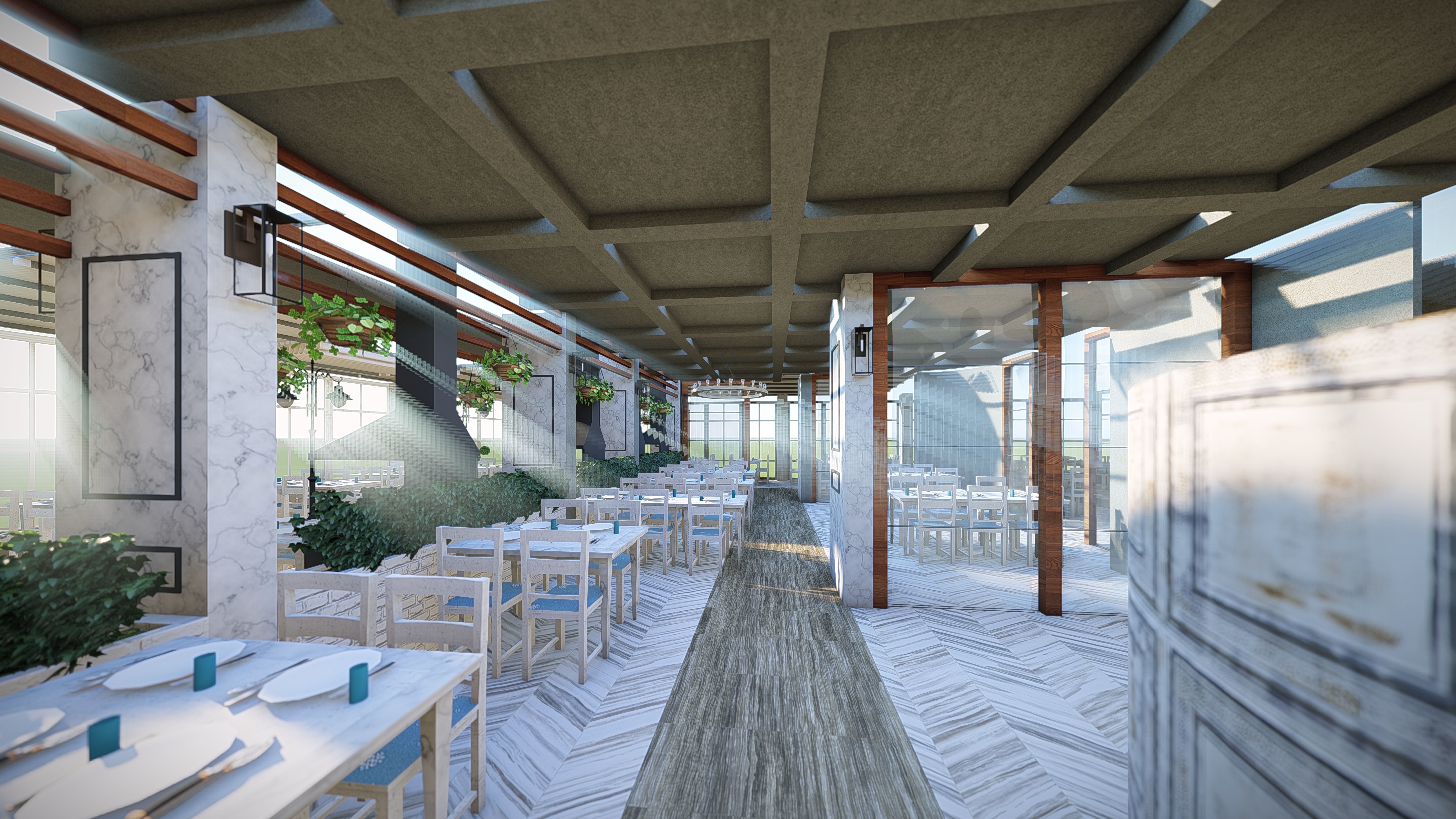 restaurant or other place to eat Low-poly 3D model_2