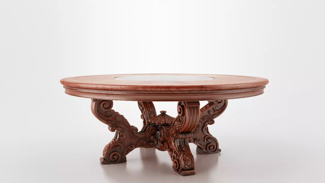 Classic Round Table 3D model