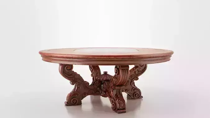 Classic Round Table 3D model