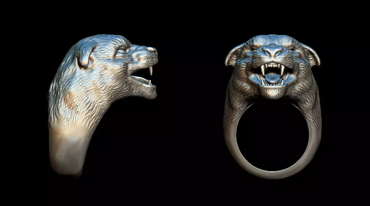Panther ring 3D print model