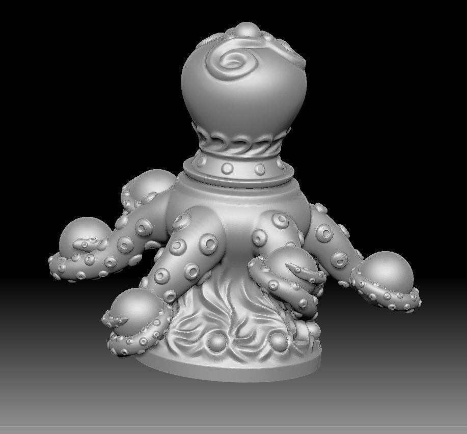 Octopus Vase 3d print Free 3D print model_10