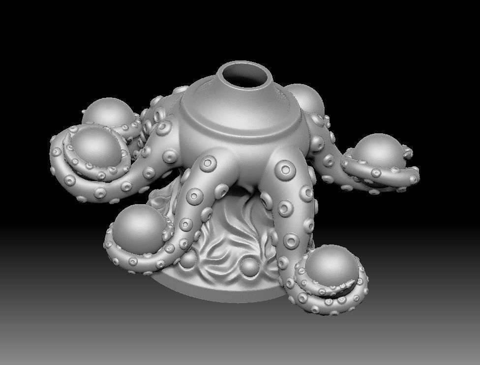 Octopus Vase 3d print Free 3D print model_12