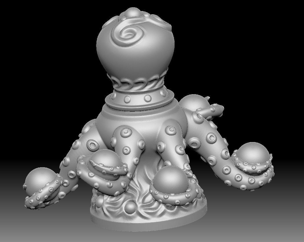 Octopus Vase 3d print Free 3D print model_8