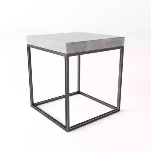 3 steel concrete side tables 15x15mm 20x20mm 25x25mm