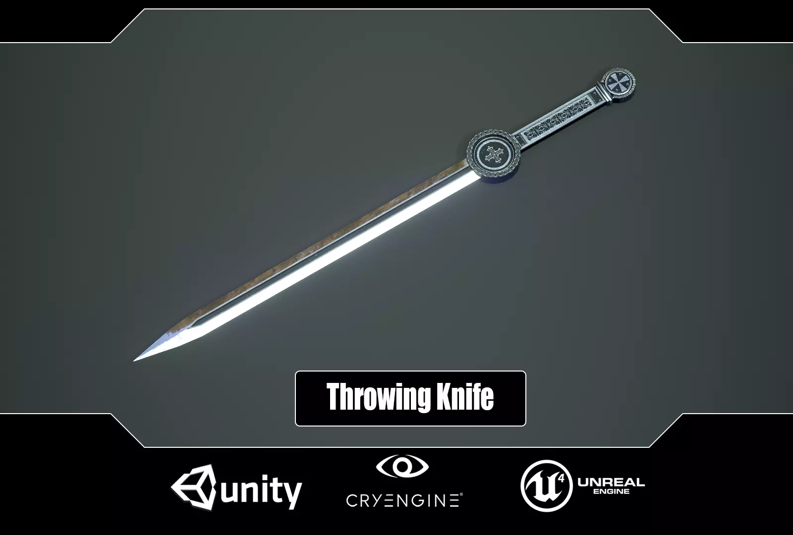 Throwing Dagger Low-poly 3D model