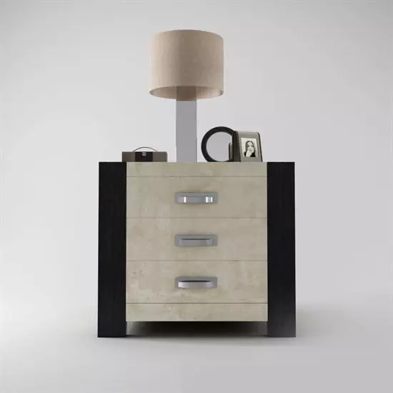 Bedside 3d model modern nightstand with drawers Free 3D model