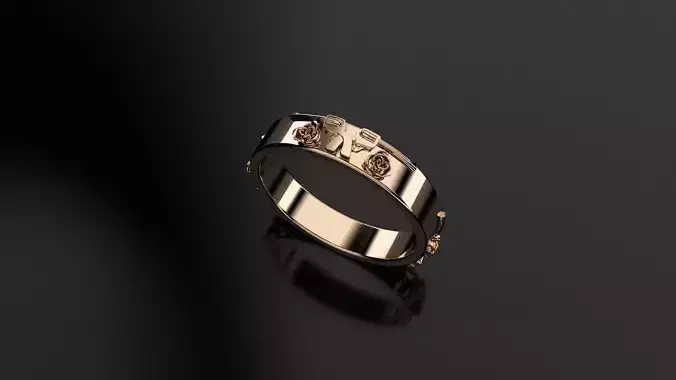 Guns n Roses ring 3D print model