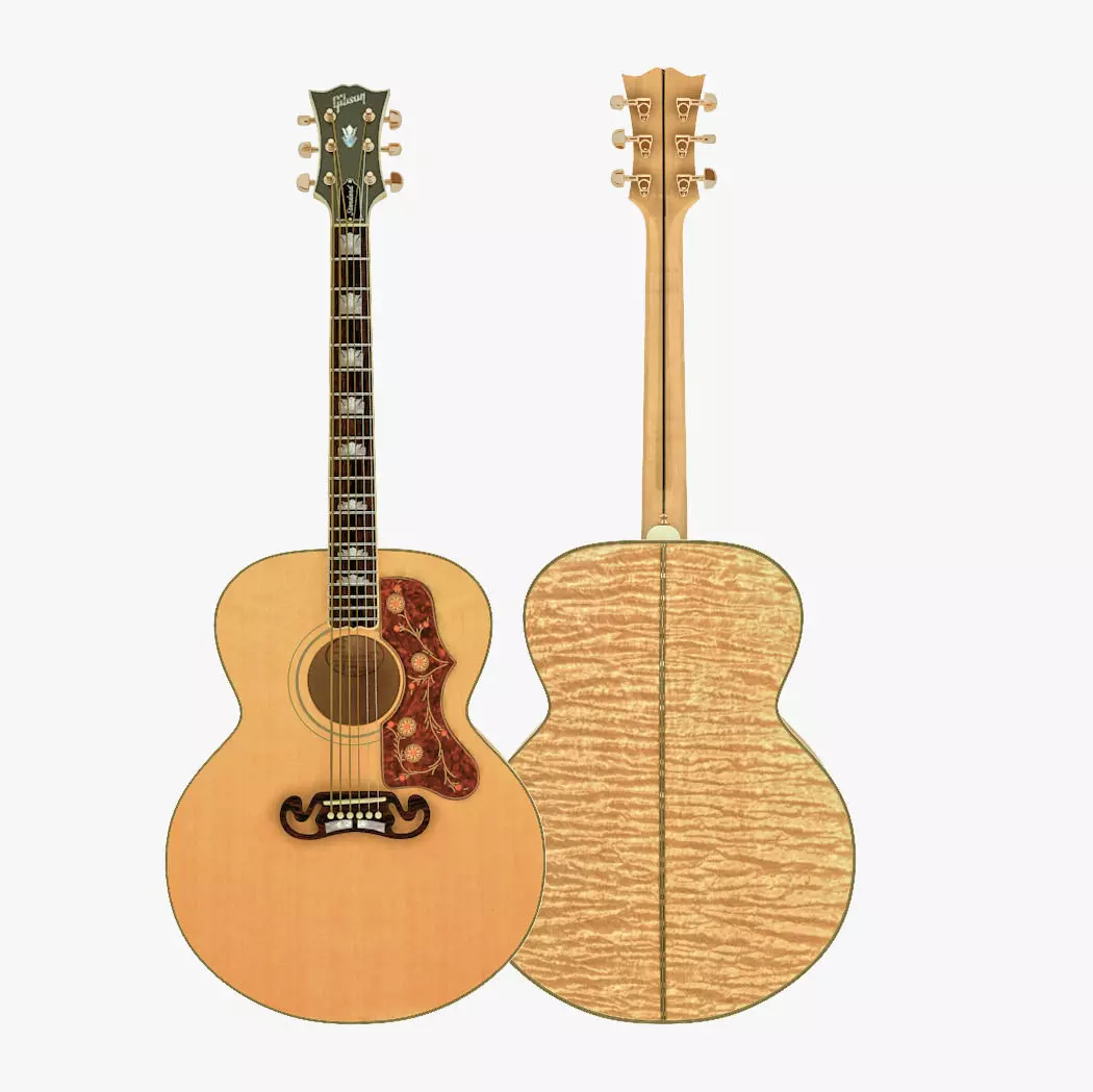 Gibson J-200 Guitar 3D model_0