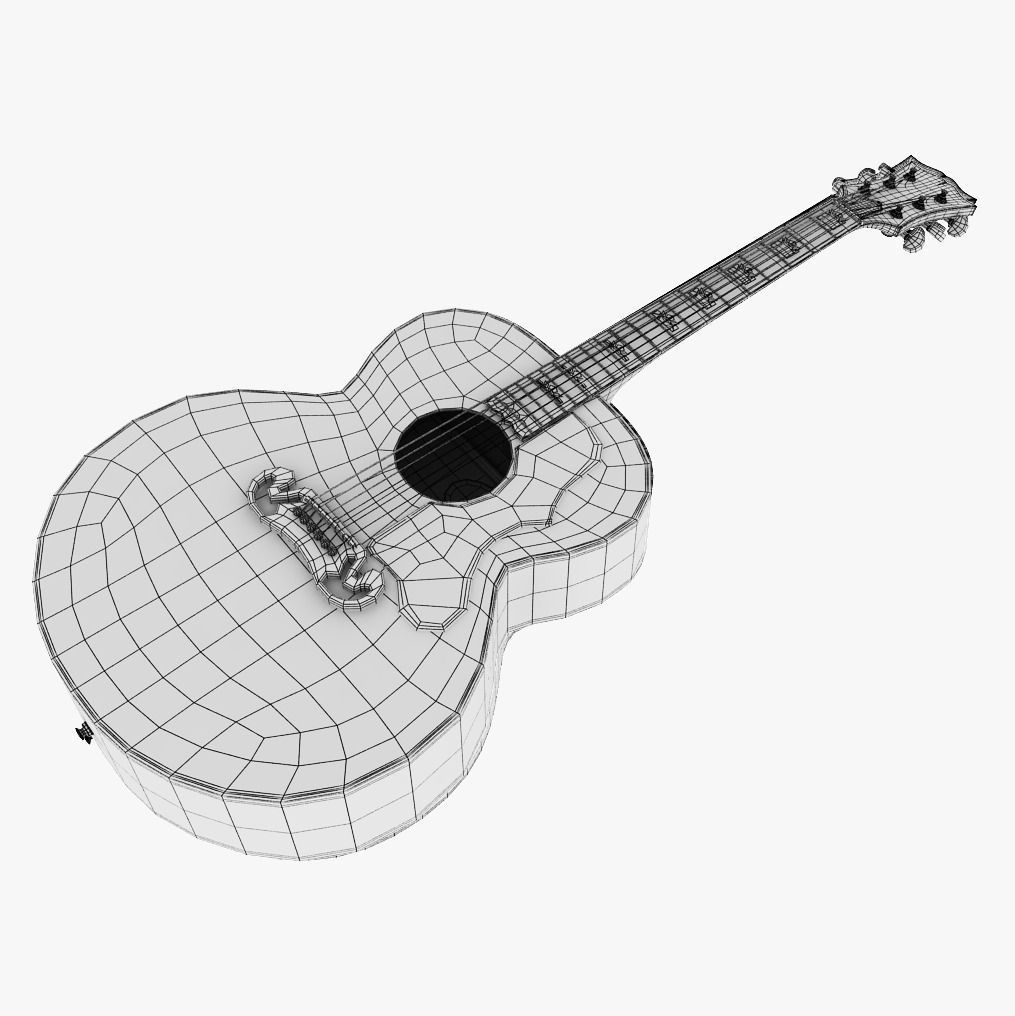 Gibson J-200 Guitar 3D model_3