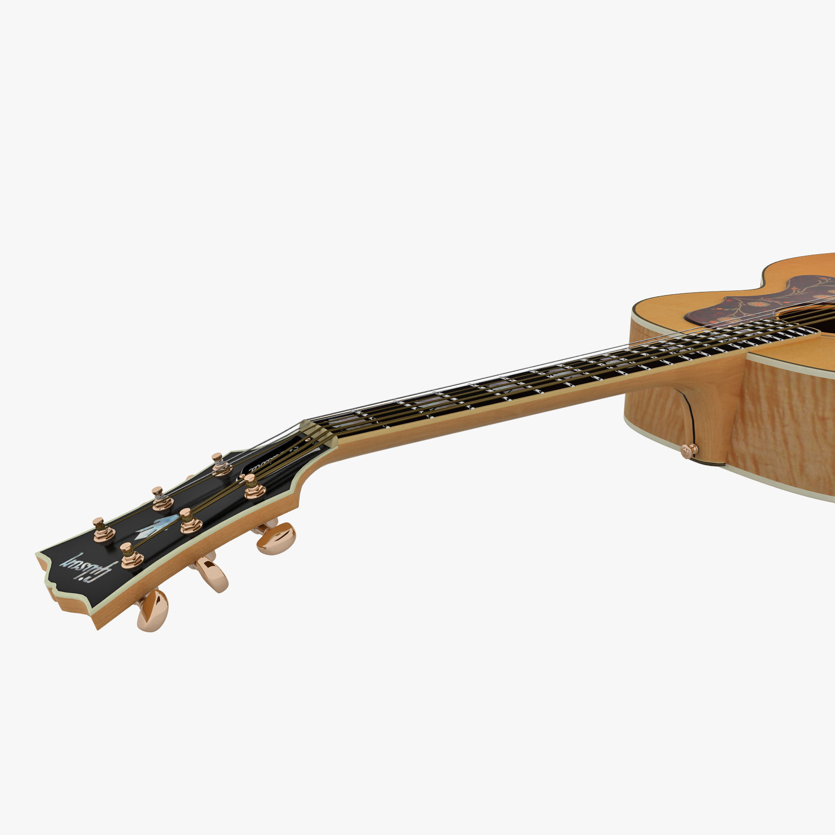 Gibson J-200 Guitar 3D model_2