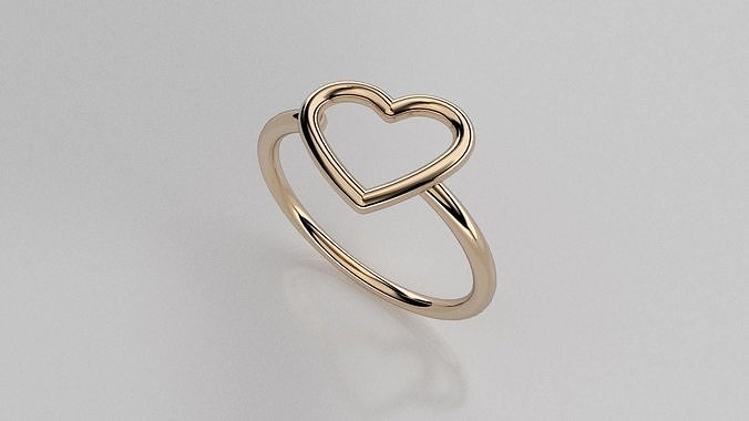 heart ring 3D print model