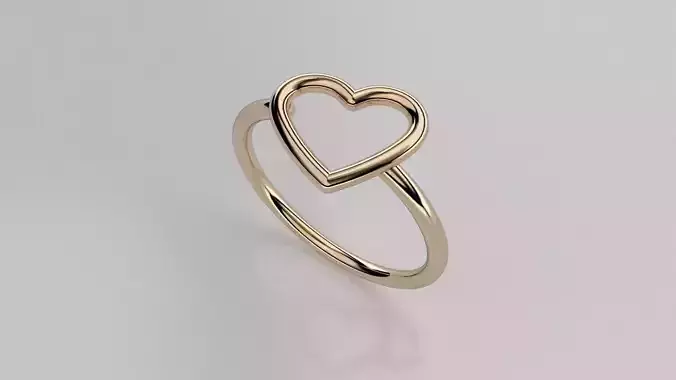 heart ring 3D print model