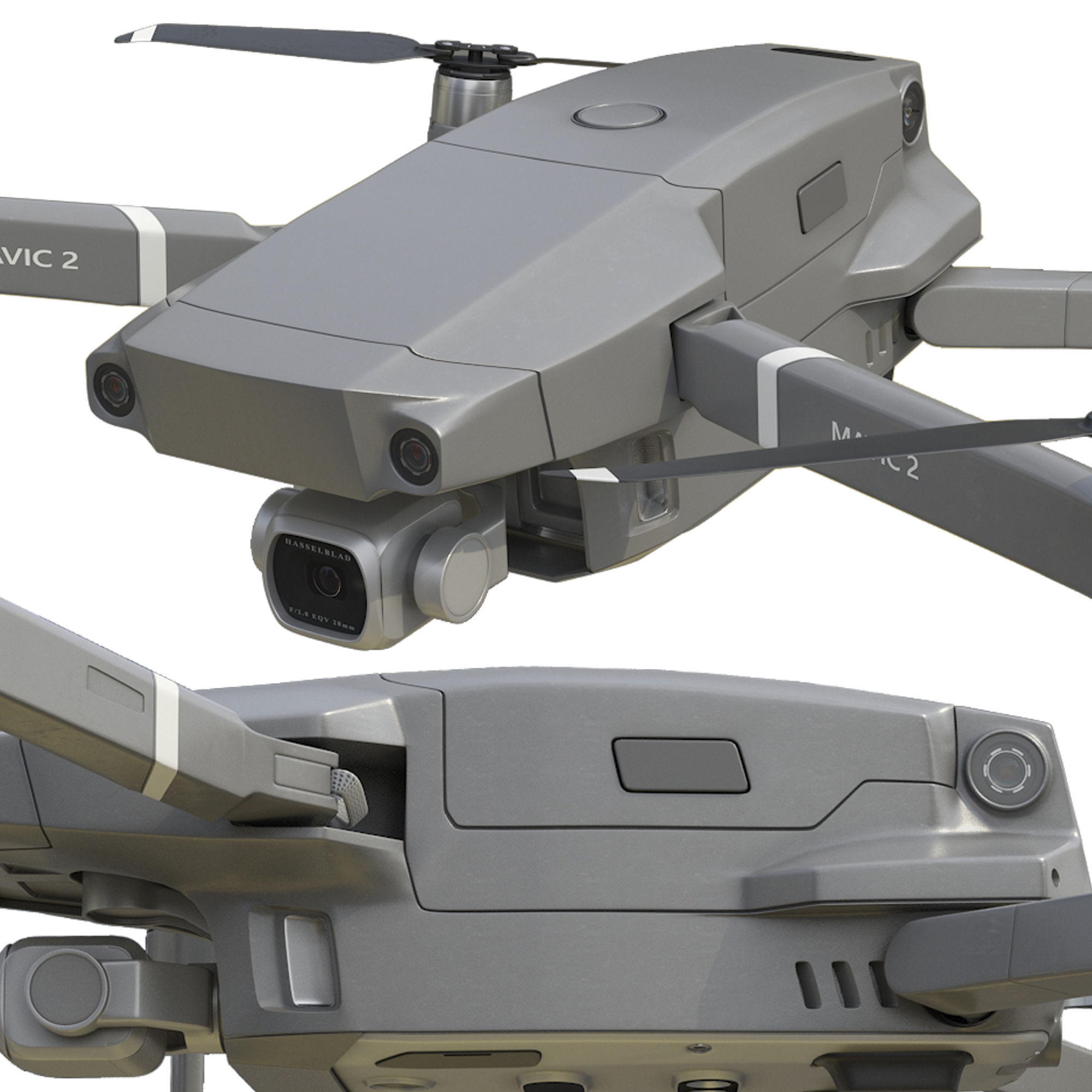 DJI Mavic PRO 2 and Smart Controller 3D model_3