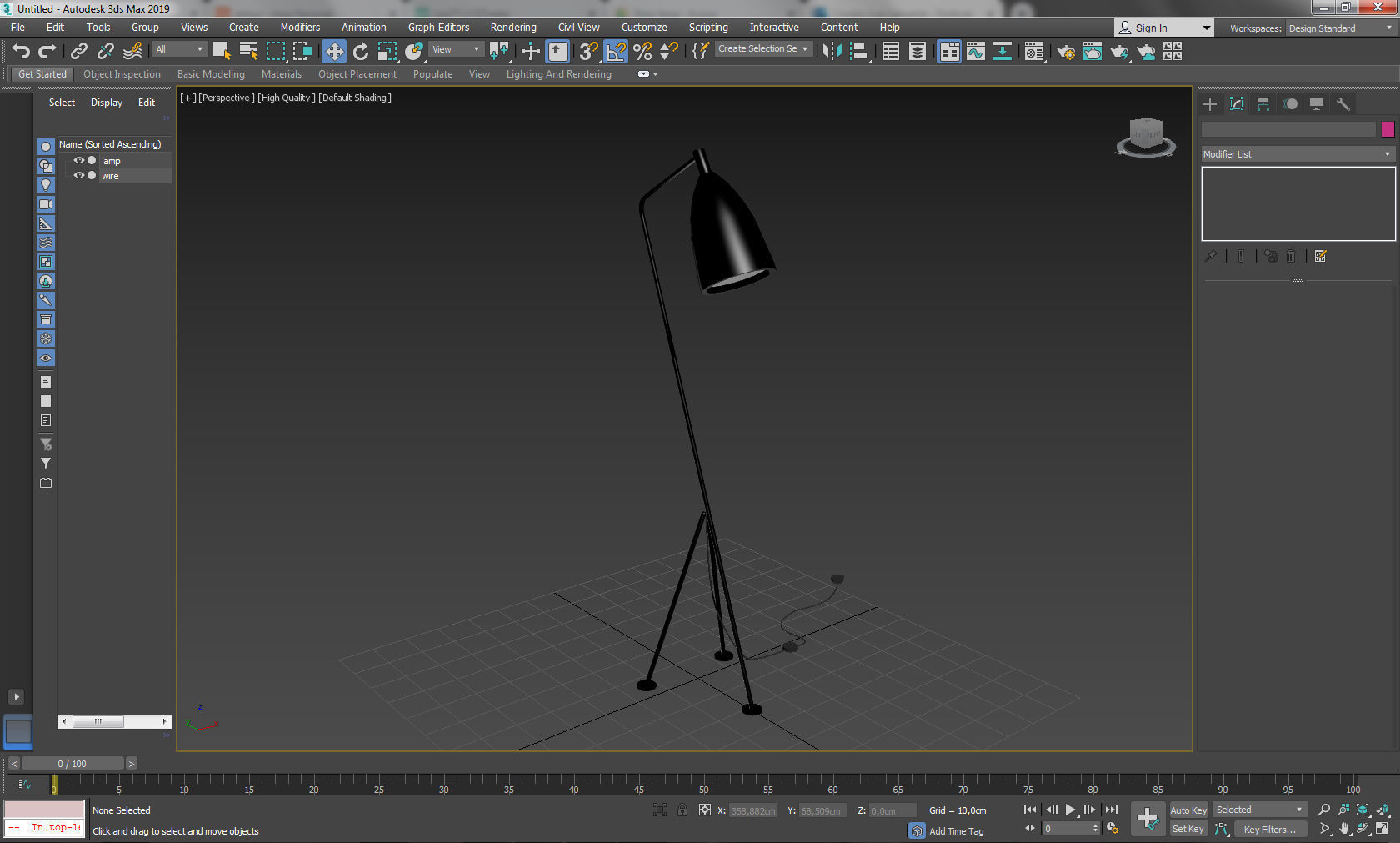 Floor Lamp 1 Lowpoly Low-poly 3D model_6