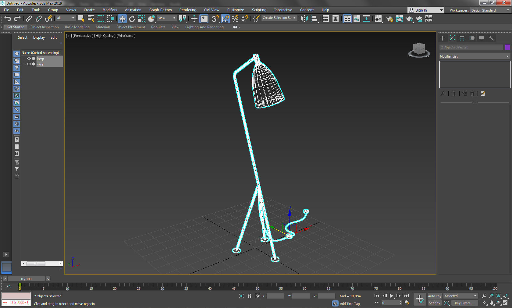 Floor Lamp 1 Lowpoly Low-poly 3D model_7