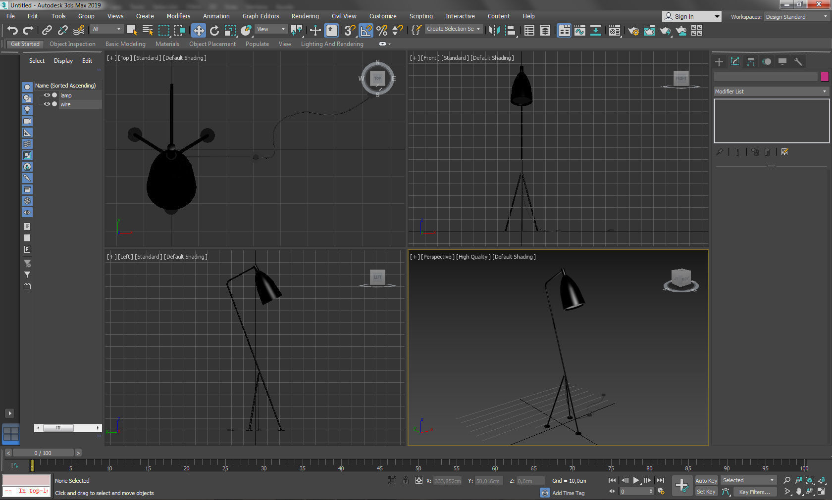 Floor Lamp 1 Lowpoly Low-poly 3D model_8