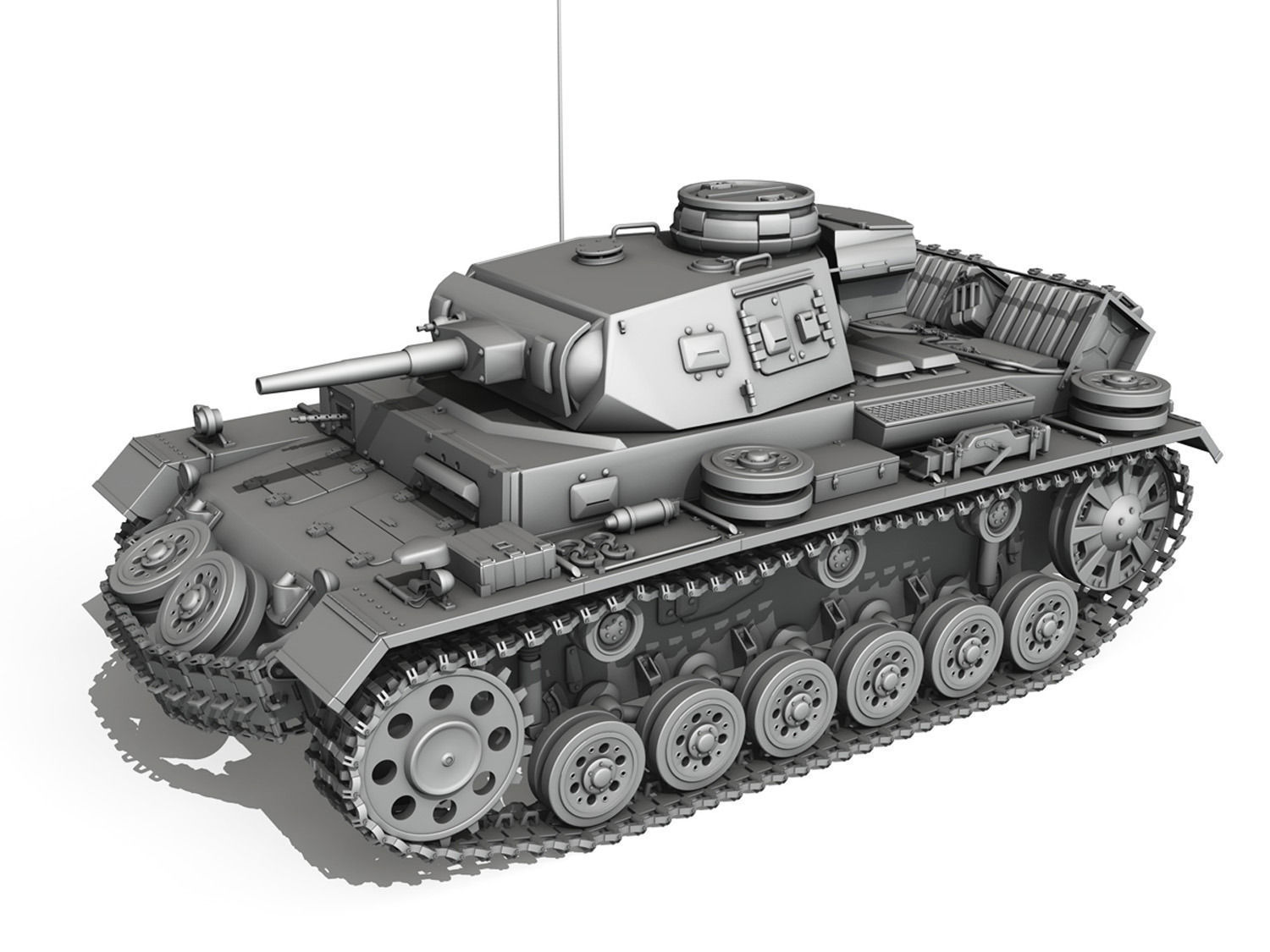 PzKpfw III - Ausf G - DAK - 211 3D model_11