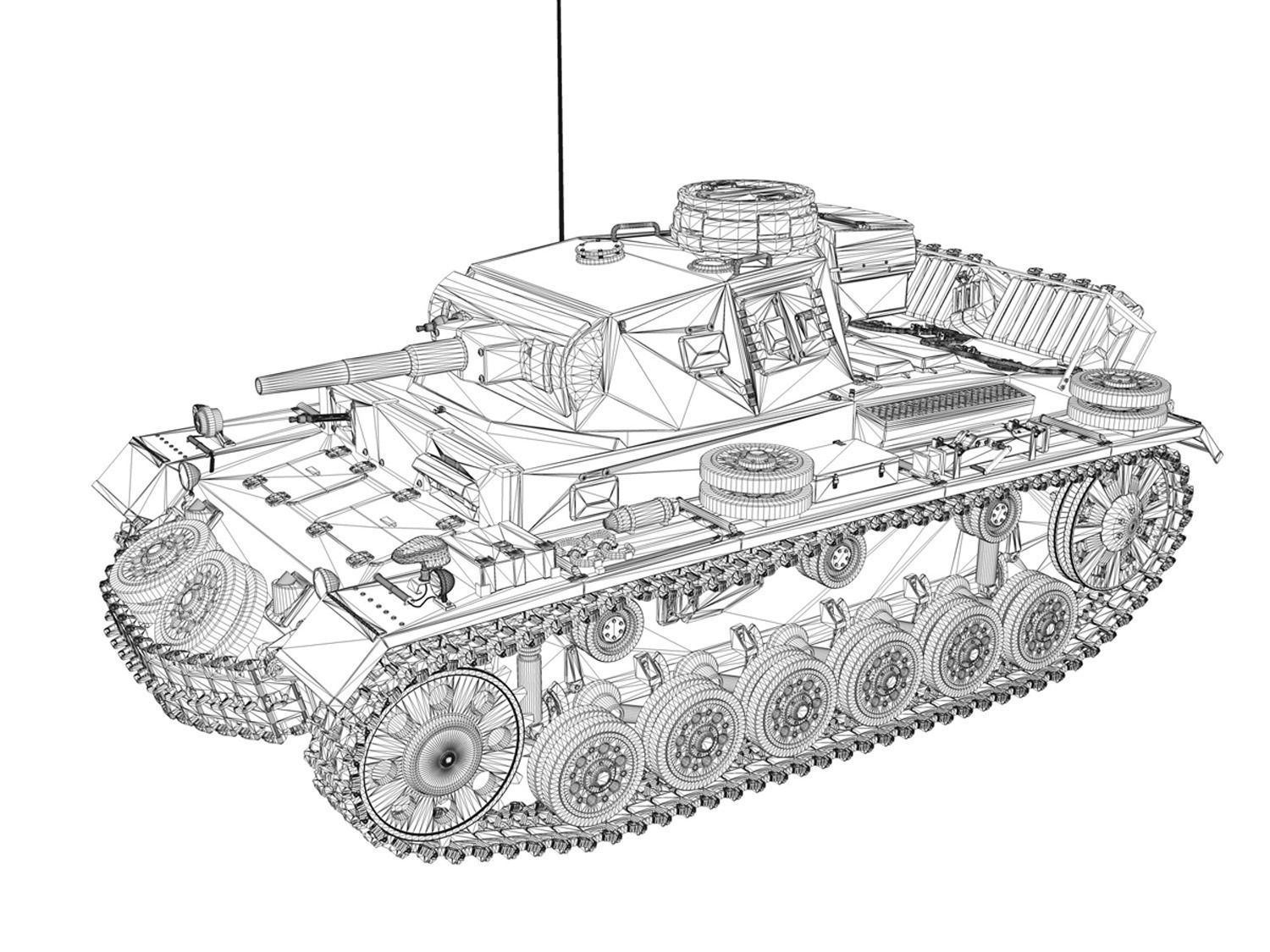 PzKpfw III - Ausf G - DAK - 211 3D model_12