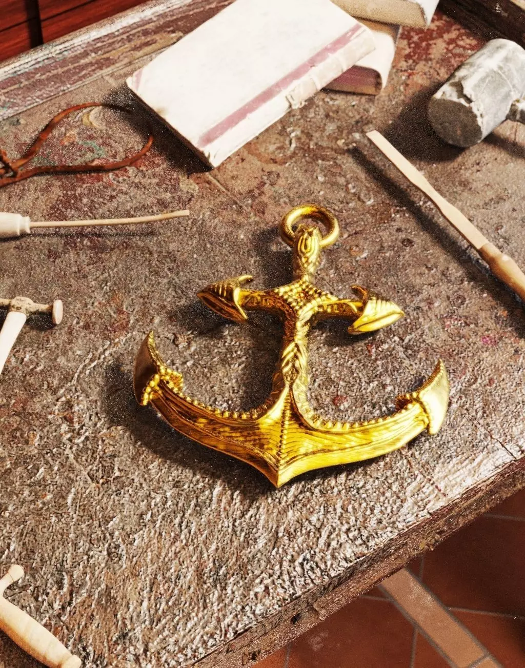 Anchor 3D print model_0