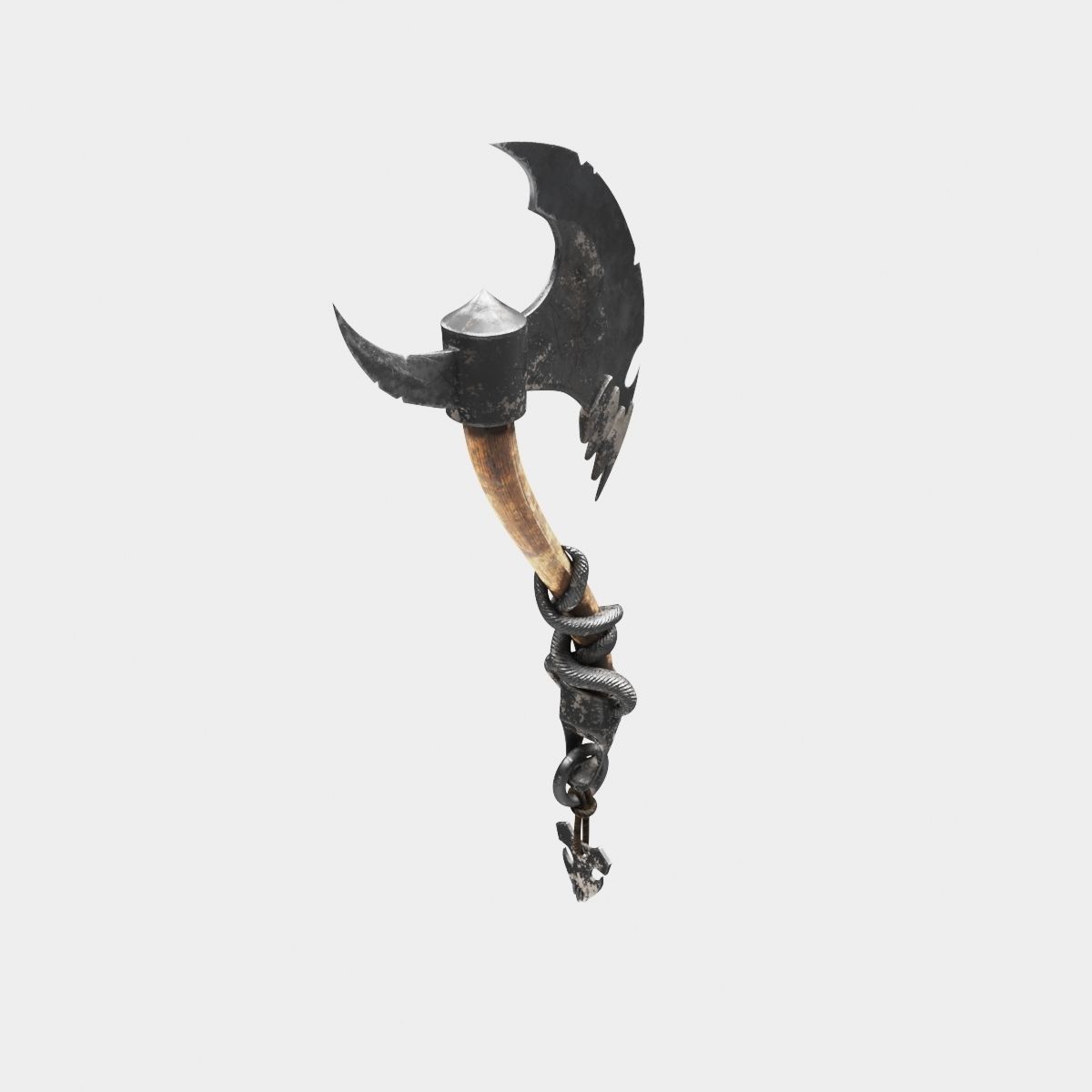 Medieval axe 3D model_9