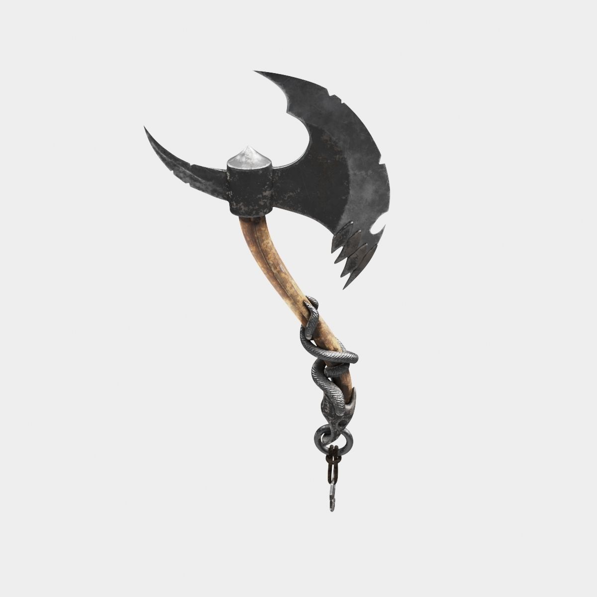 Medieval axe 3D model_8