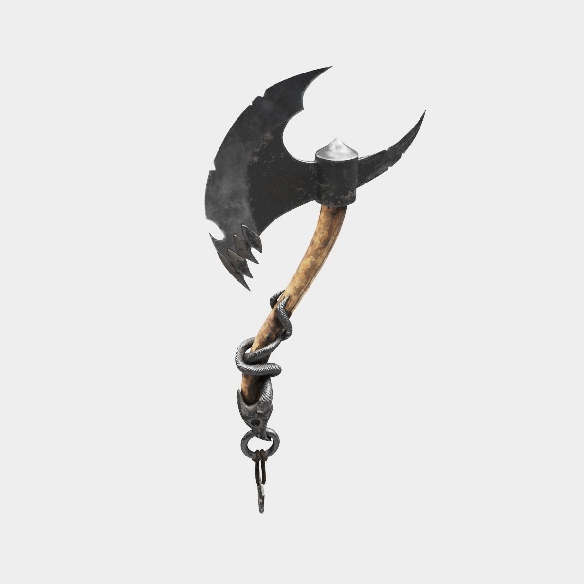 Medieval axe 3D model_12