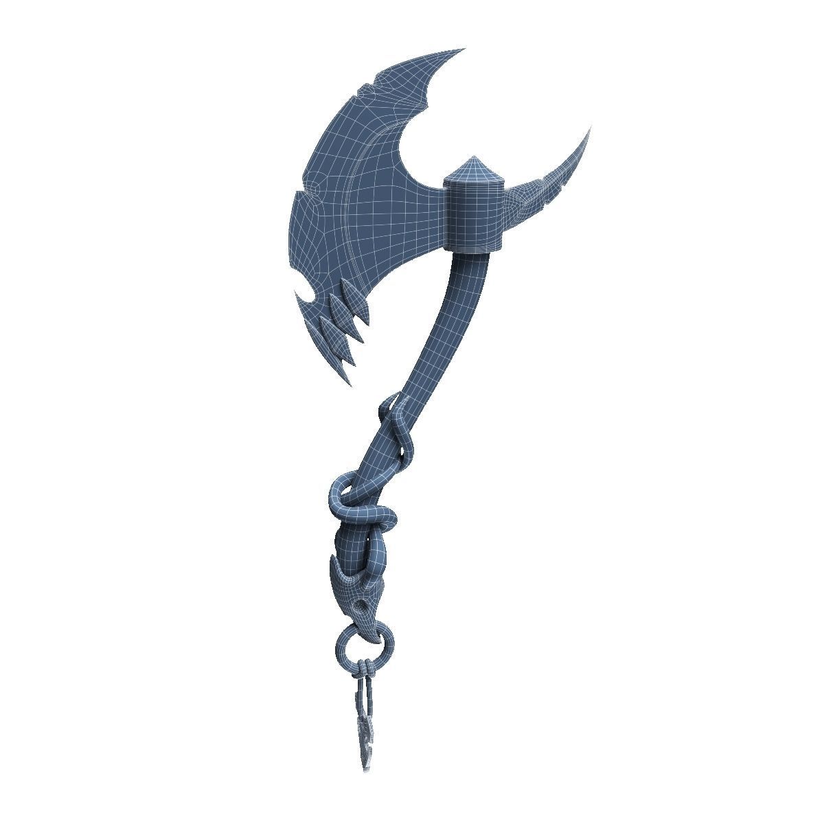 Medieval axe 3D model_13