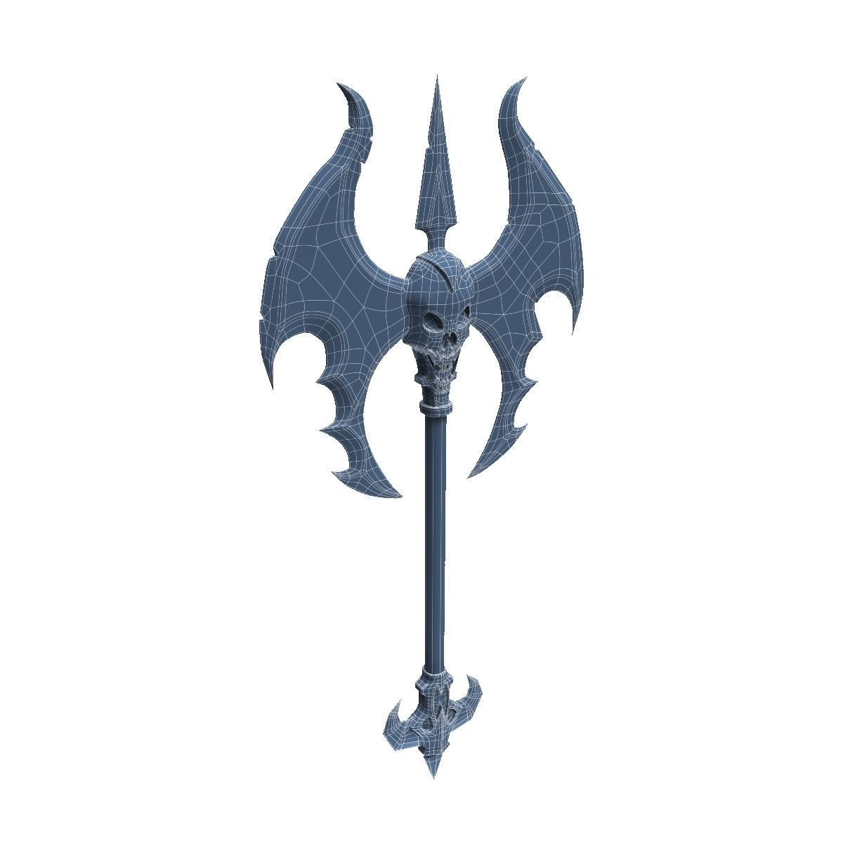 Medieval axe 3D model_13