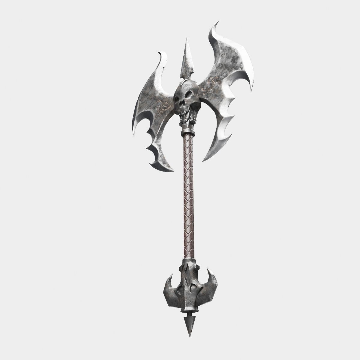 Medieval axe 3D model_3