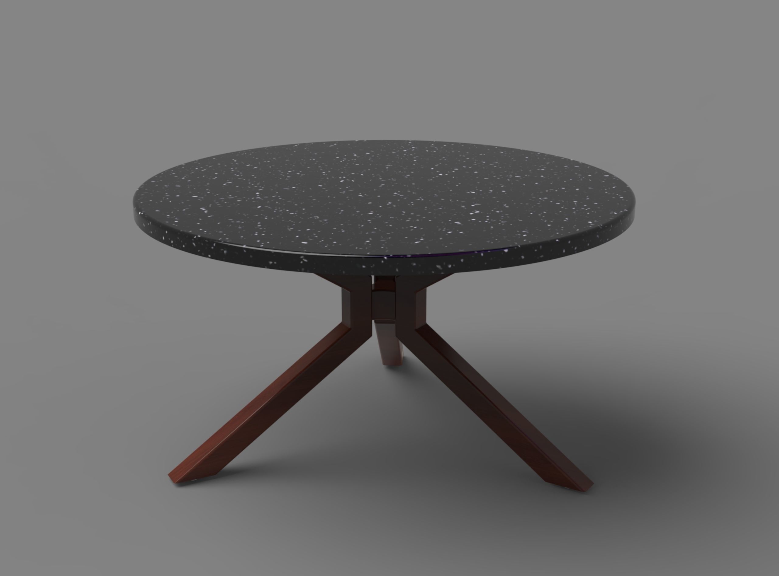 Round 90 Coffee Table  Low-poly 3D model_2
