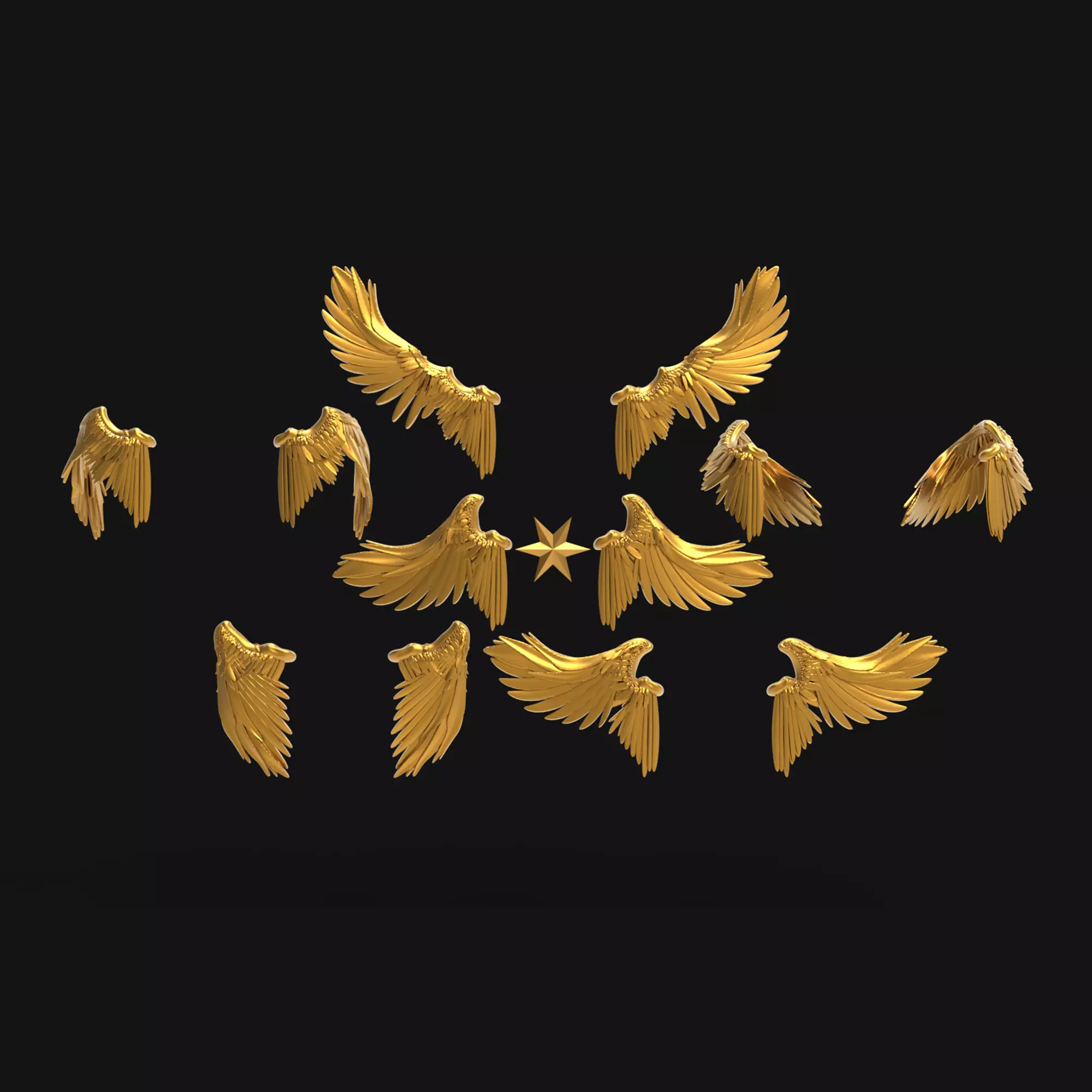 Wings eagle 3D print model_0