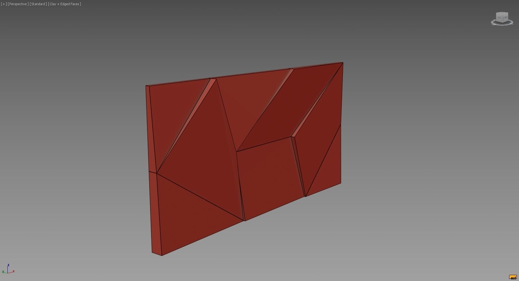 Abstract 3D Wall panel Low-poly 3D model_5