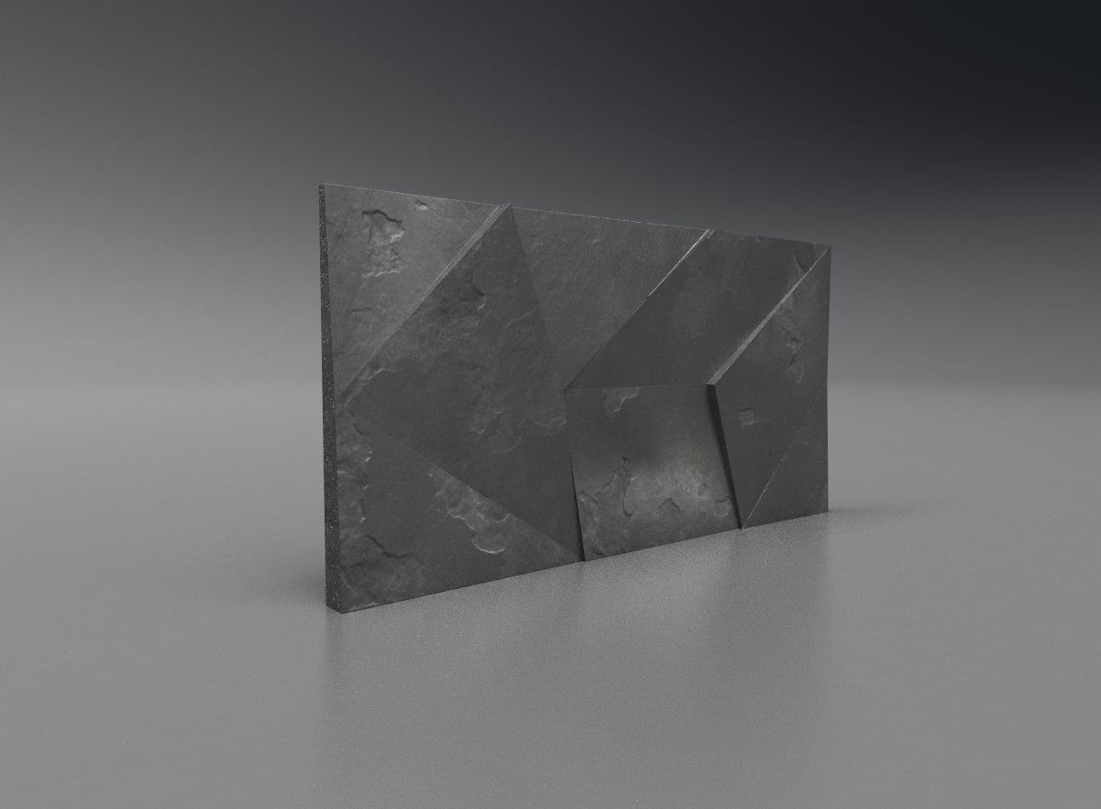 Abstract 3D Wall panel Low-poly 3D model_6