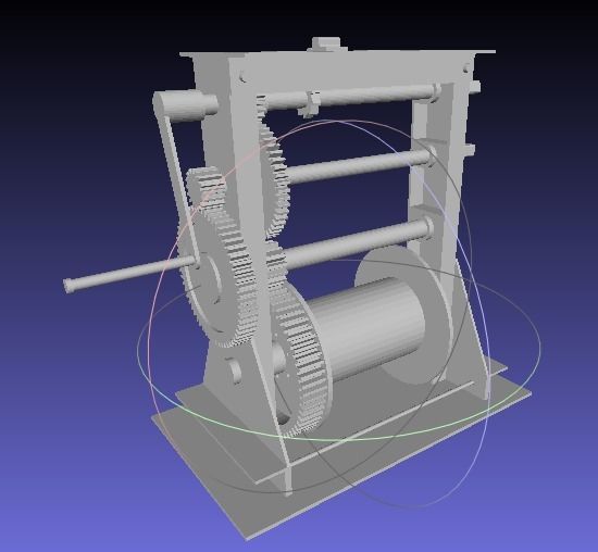 Hand winch 3D model_7